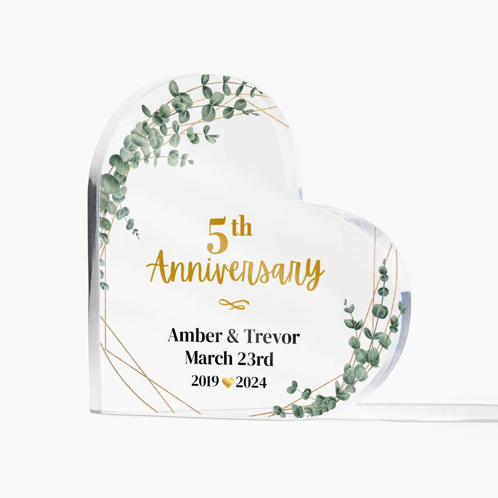 5th Wedding Anniversary Plaque-[Heartfelt Family Gift]