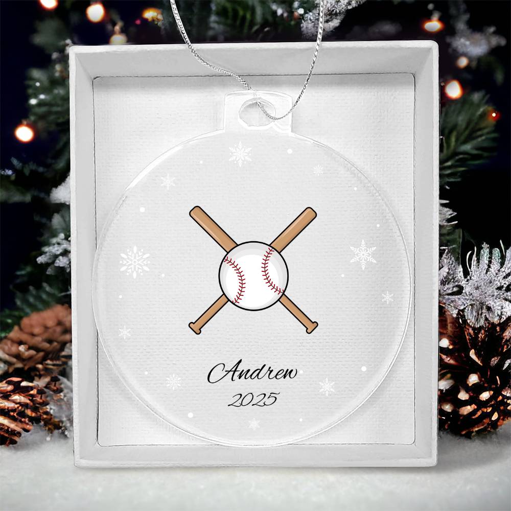Baseball Christmas Tree Ornament