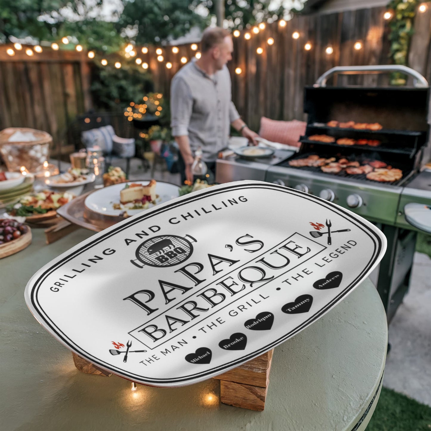 Papa's Grilling BBQ Platter 10”x14” Platter