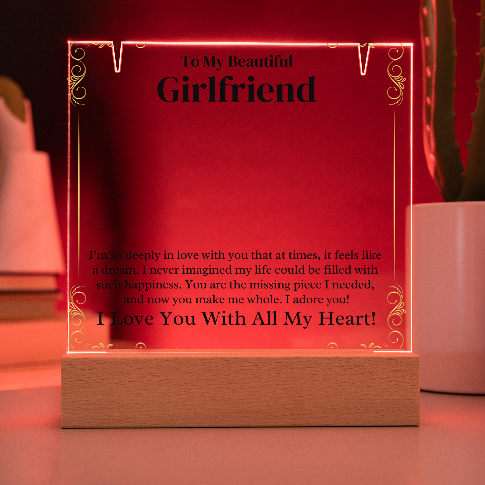 Girlfriend Lighted Jewelry Holder with Necklace Gift Set-[Heartfelt Family Gift]
