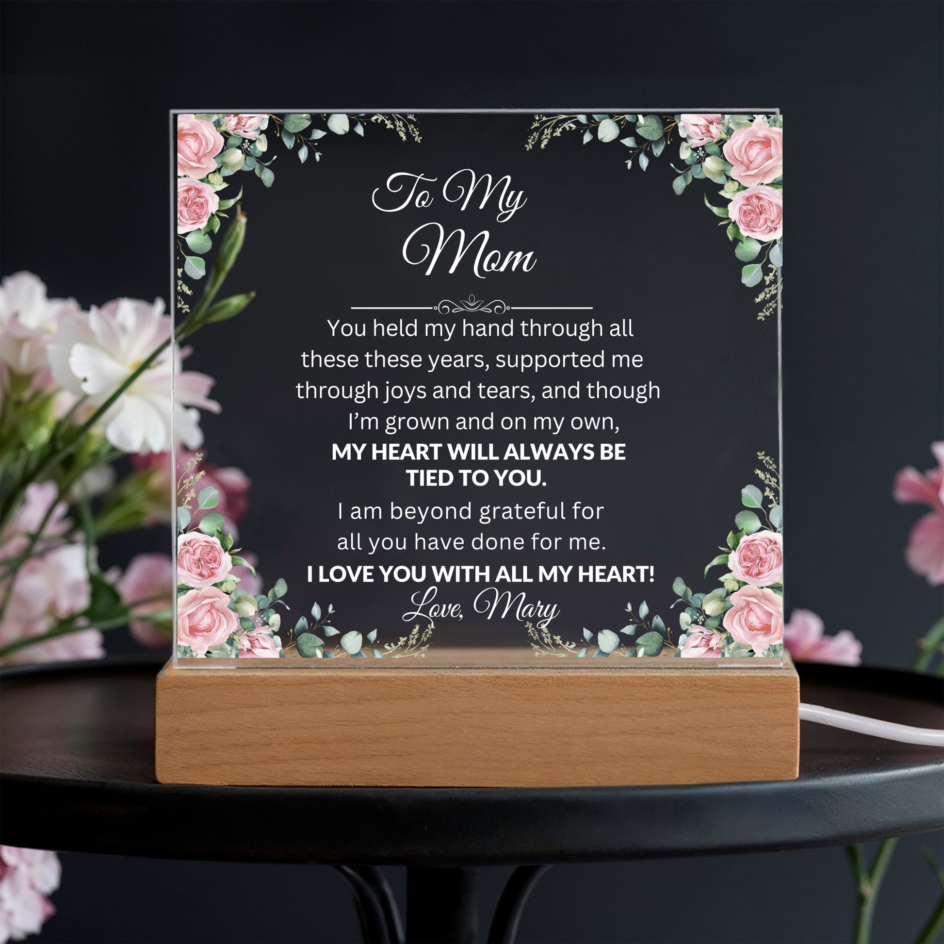 To My Mom Personalized Acrylic Plaque Gift-[Heartfelt Family Gift]