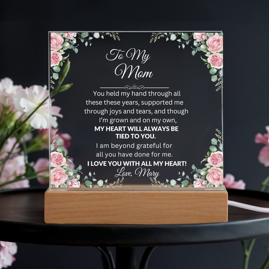 To My Mom Personalized Acrylic Plaque Gift-[Heartfelt Family Gift]