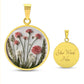 January Birthflower Necklace Carnation and Snow drop Floral pendant-[Heartfelt Family Gift]