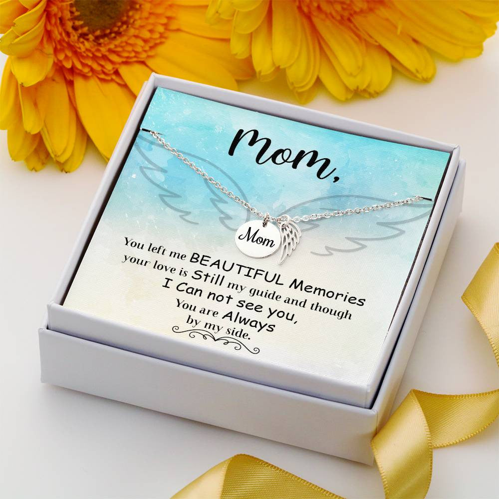 You left me Mom Memorial Necklace-[Heartfelt Family Gift]