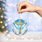 Cross and Dove Acrylic Christmas Ornament-[Heartfelt Family Gift]