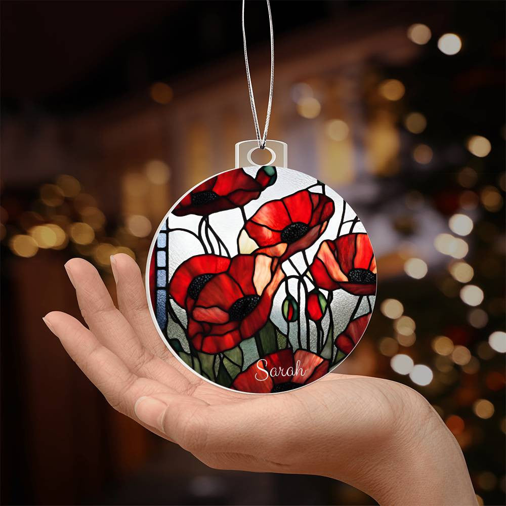 Poppies Ornament-[Heartfelt Family Gift]