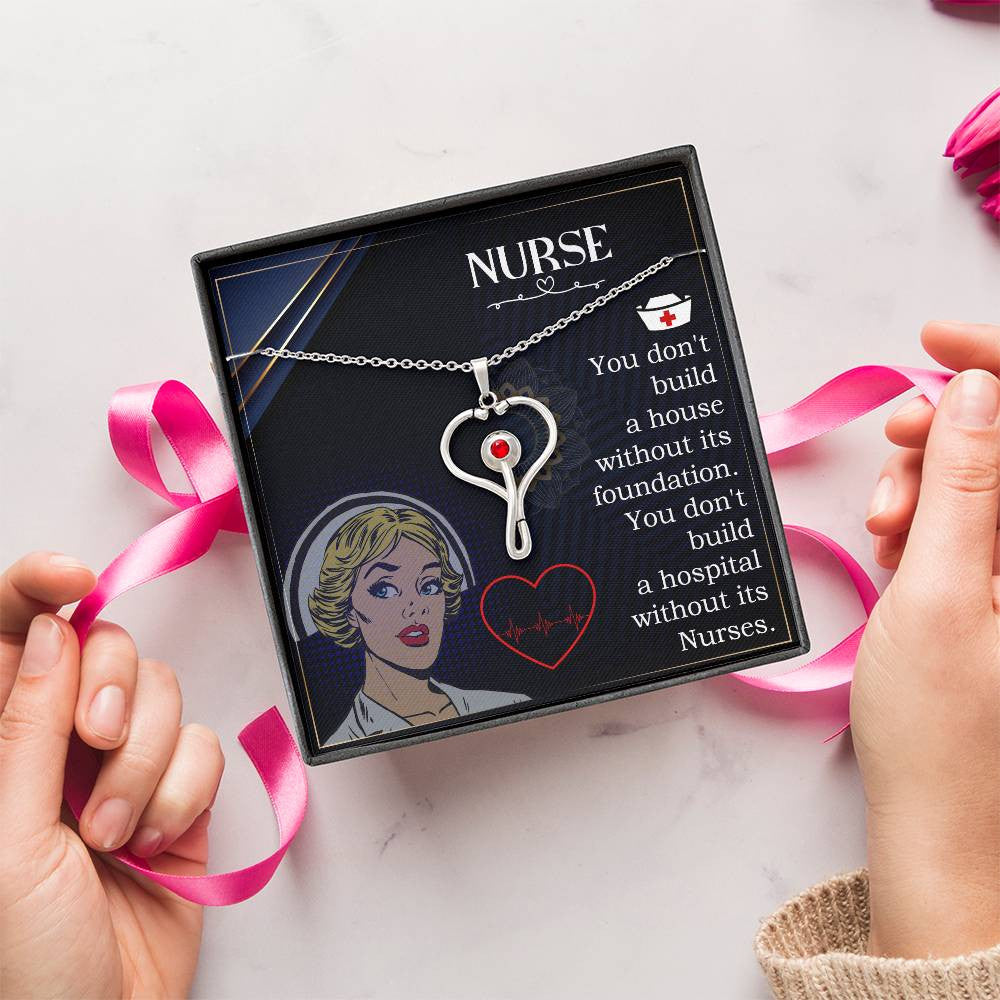Nurse Appreciation Stethoscope Necklace Gift-[Heartfelt Family Gift]