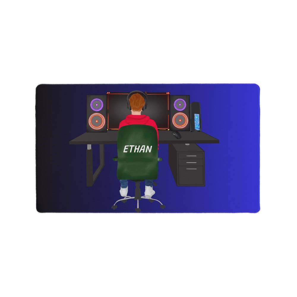 Custom Gamer Boy or Girl Gaming Mat-[Heartfelt Family Gift]