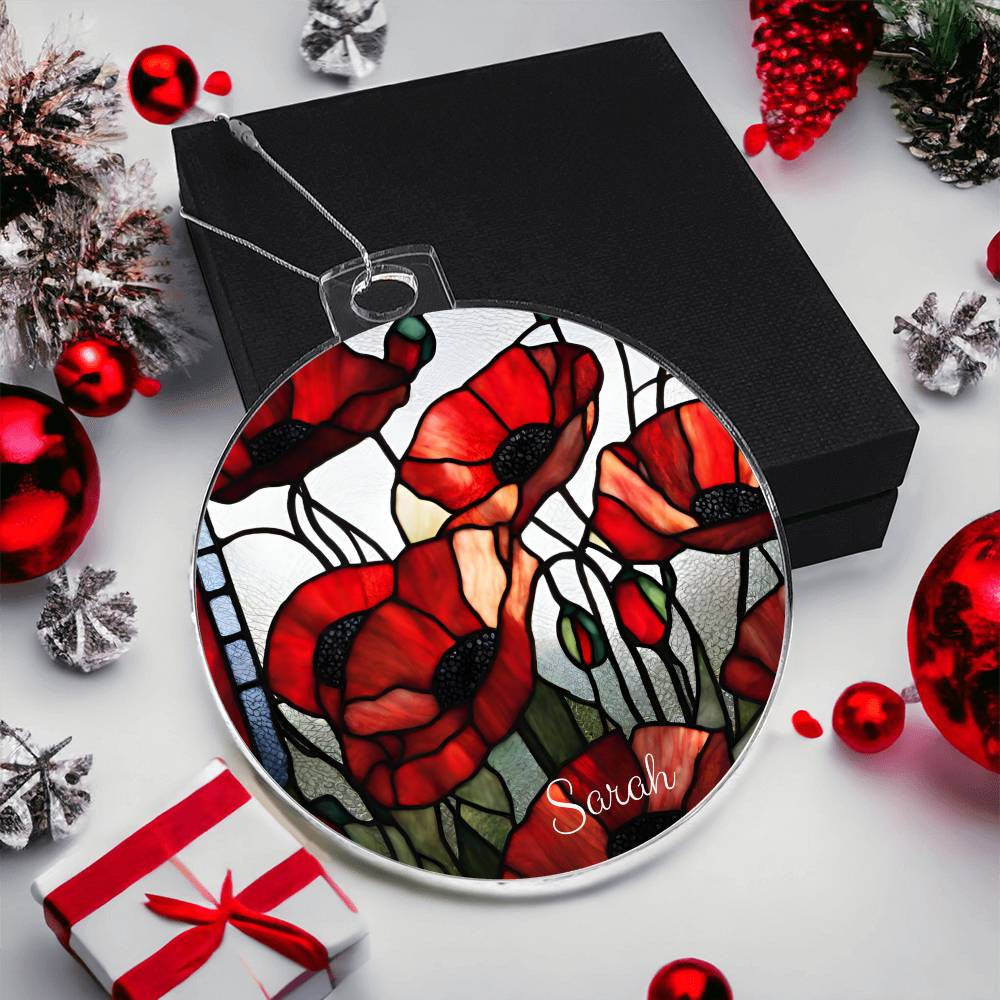 Poppies Ornament-[Heartfelt Family Gift]