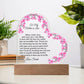 Mother in Law Led Heart Plaque