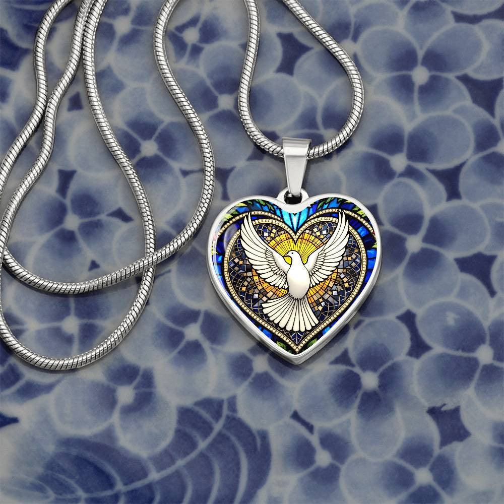 Engraved Dove Necklace-[Heartfelt Family Gift]
