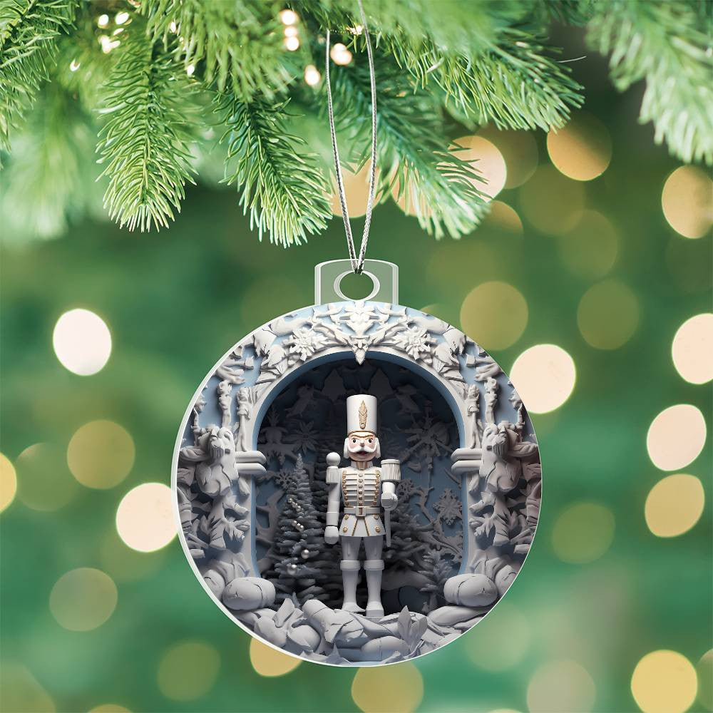 Nutcracker Acrylic Christmas Ornament-[Heartfelt Family Gift]