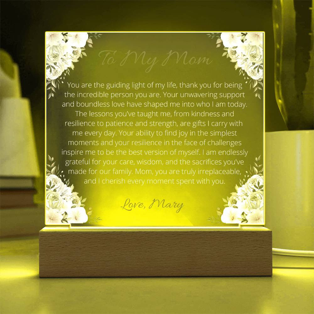 Mom Acrylic Plaque-[Heartfelt Family Gift]