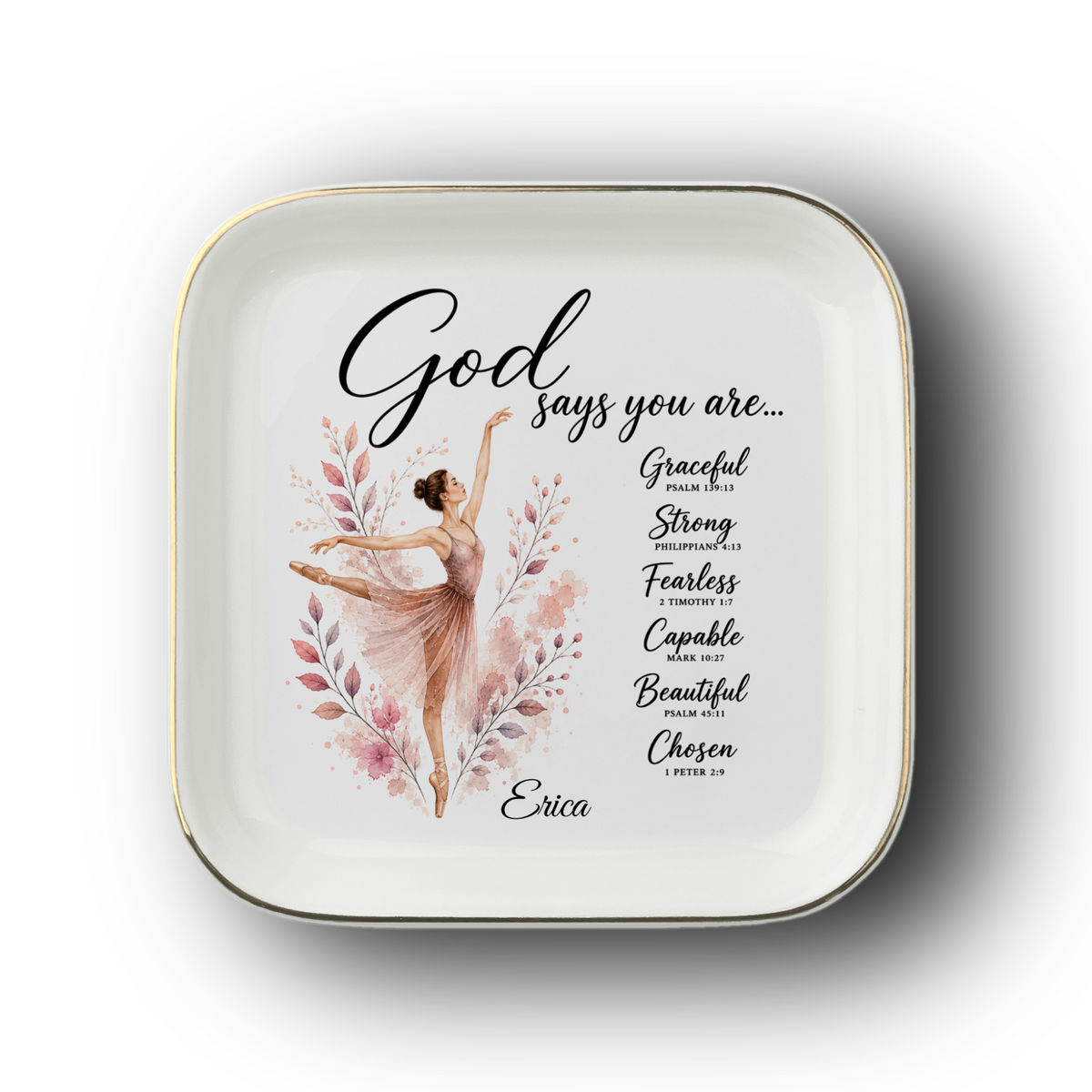 Dance Christian Jewelry Dish Trinket Tray