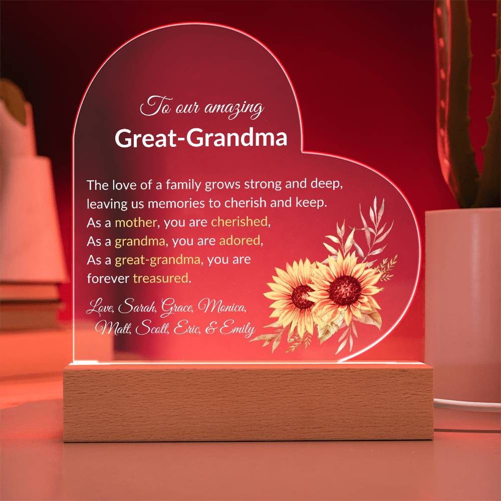 Personalized Great-Grandma Plaque-[Heartfelt Family Gift]