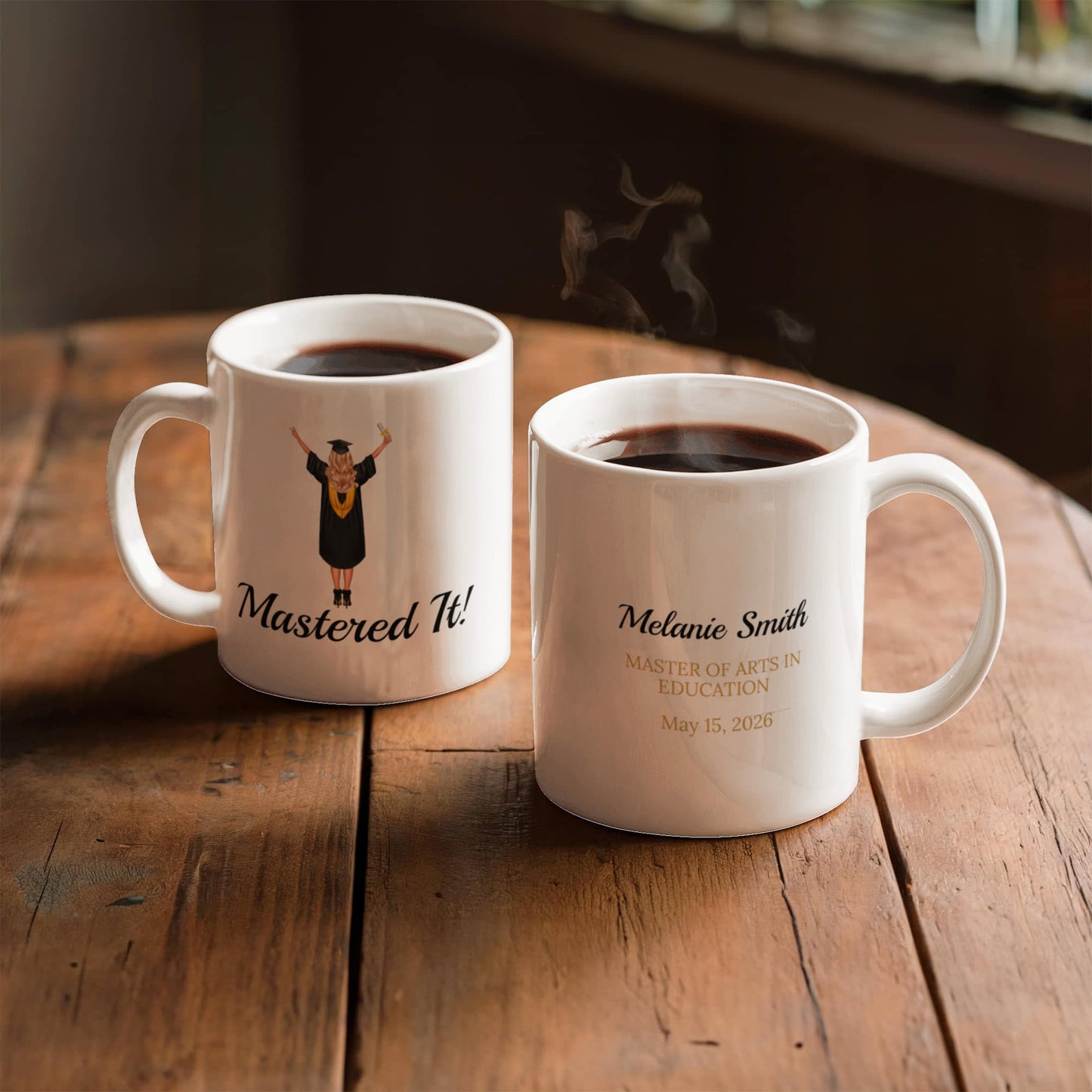 Personalized Masters Degree Graduation Mug-[Heartfelt Family Gift]