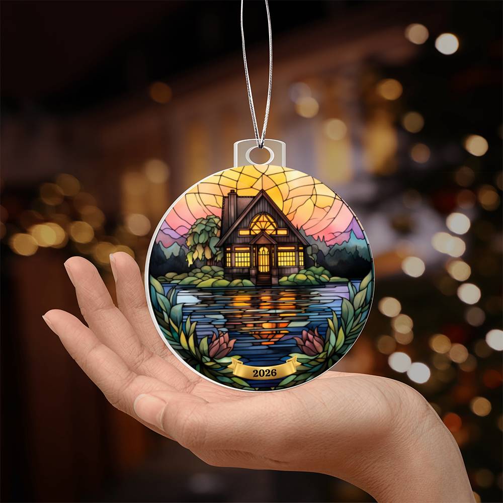 Personalized Lake House Ornament