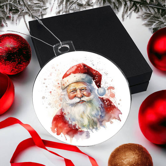 Santa Acrylic Christmas Ornament-[Heartfelt Family Gift]