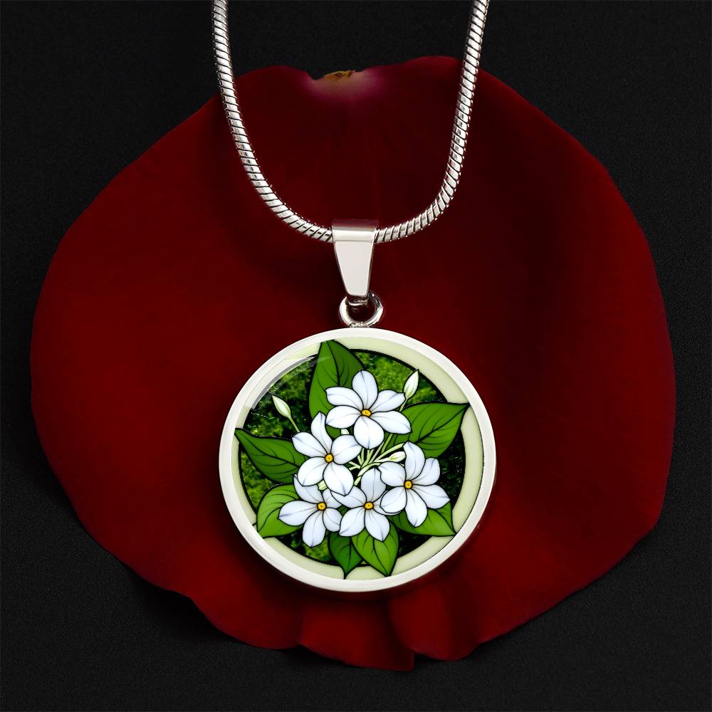 Lily of The Valley Floral Necklace with Engraving