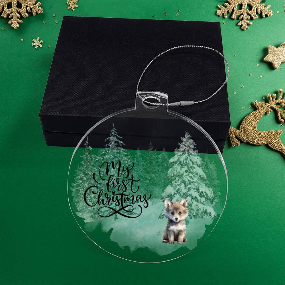 Baby 1st Christmas Fox Acrylic Ornament-[Heartfelt Family Gift]