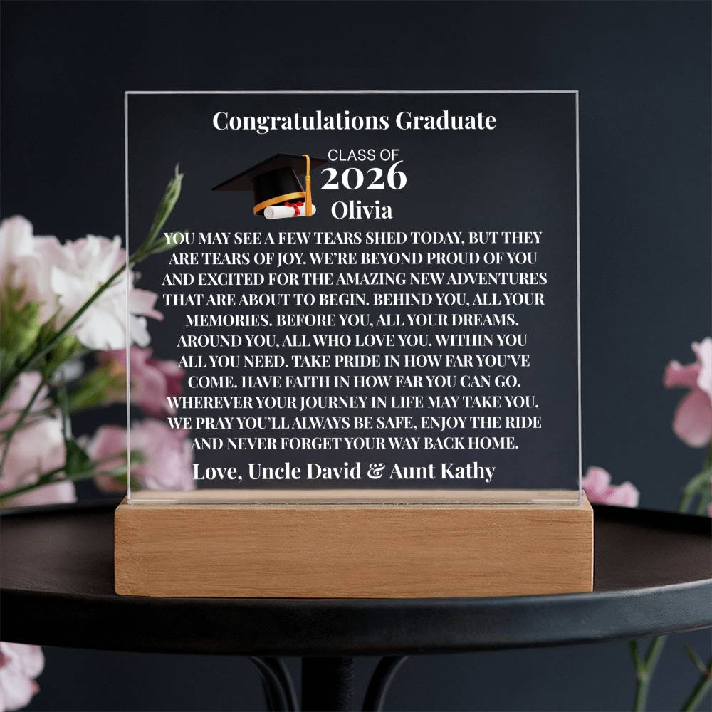 Personalized Graduation Plaque Gift
