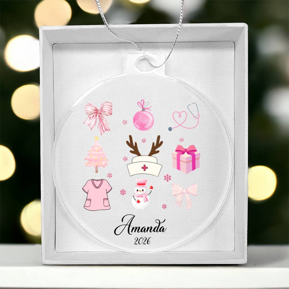Nurse Acrylic Christmas Ornament