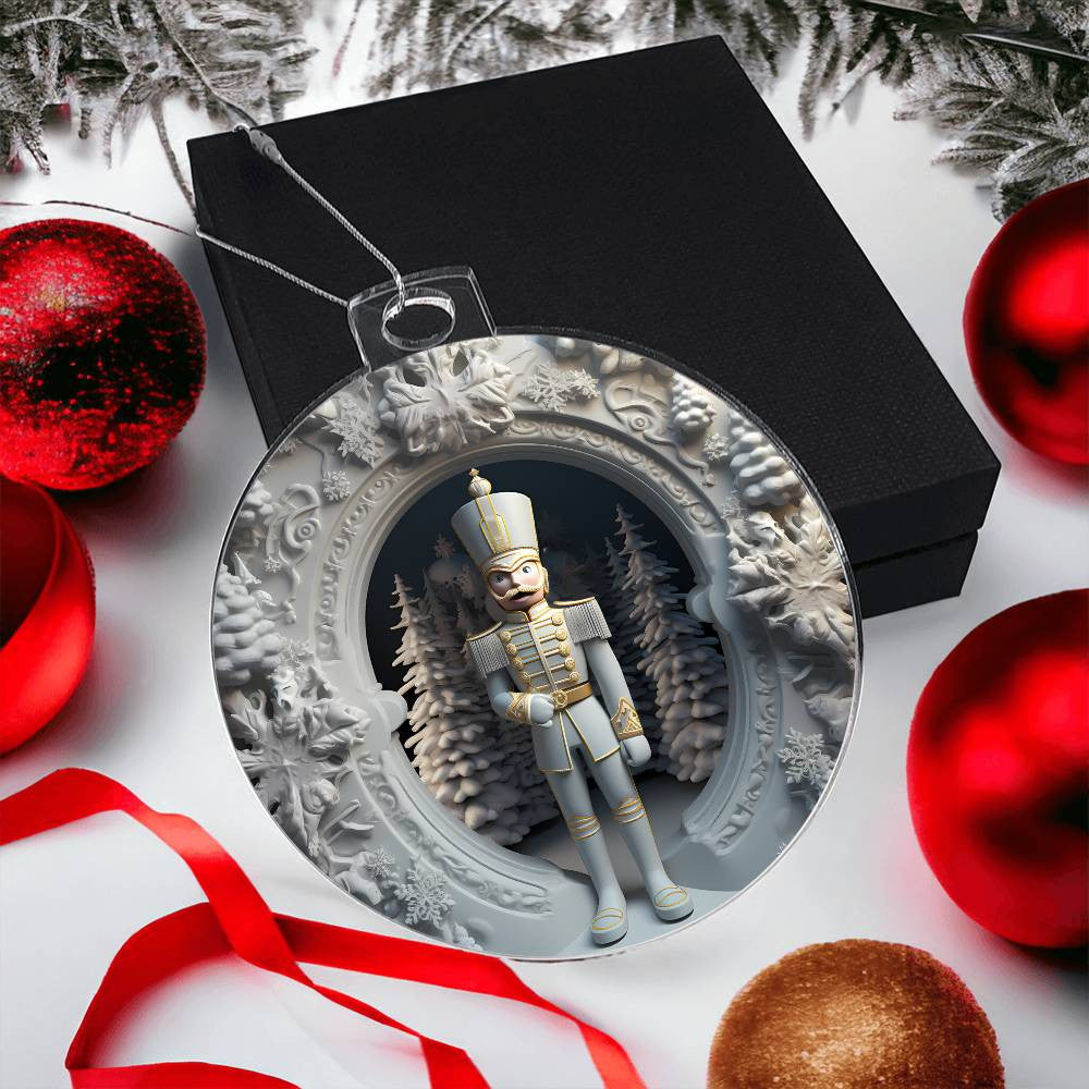 Nutcracker Acrylic Christmas Ornament-[Heartfelt Family Gift]