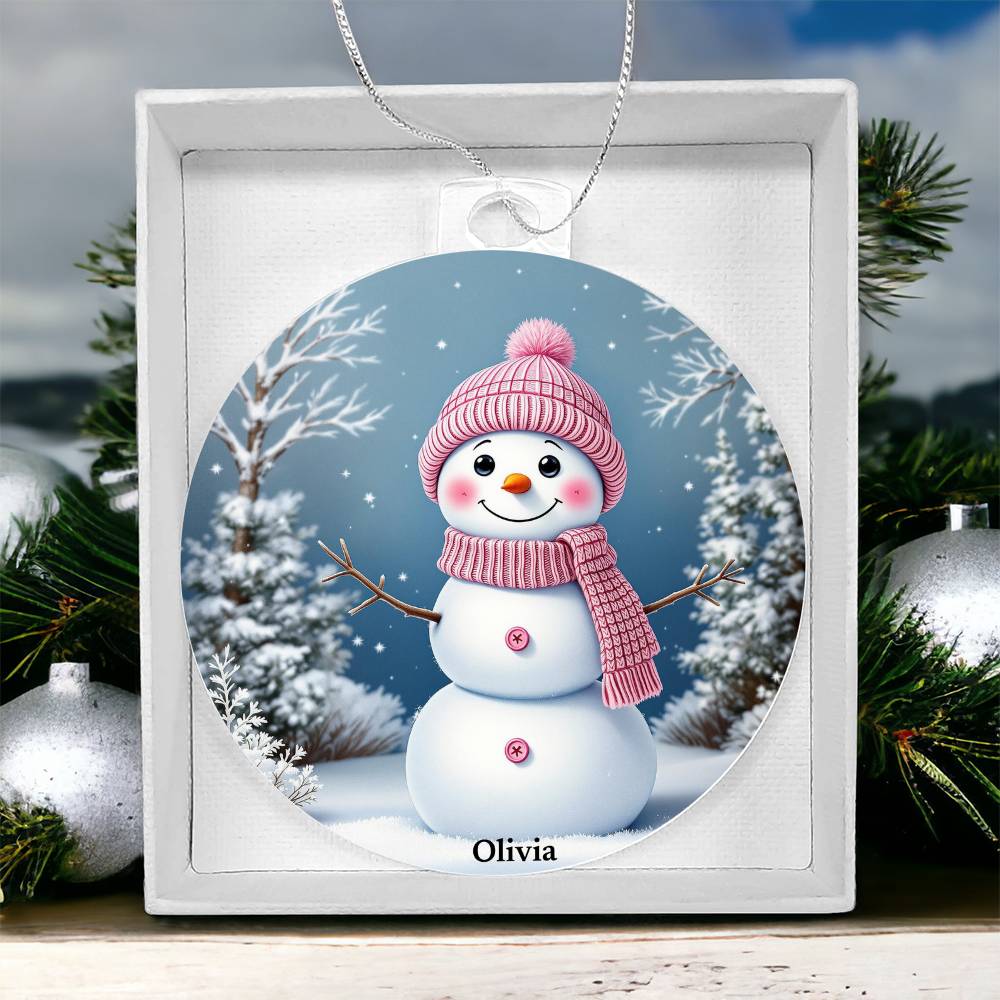 Snowman Acrylic Ornament