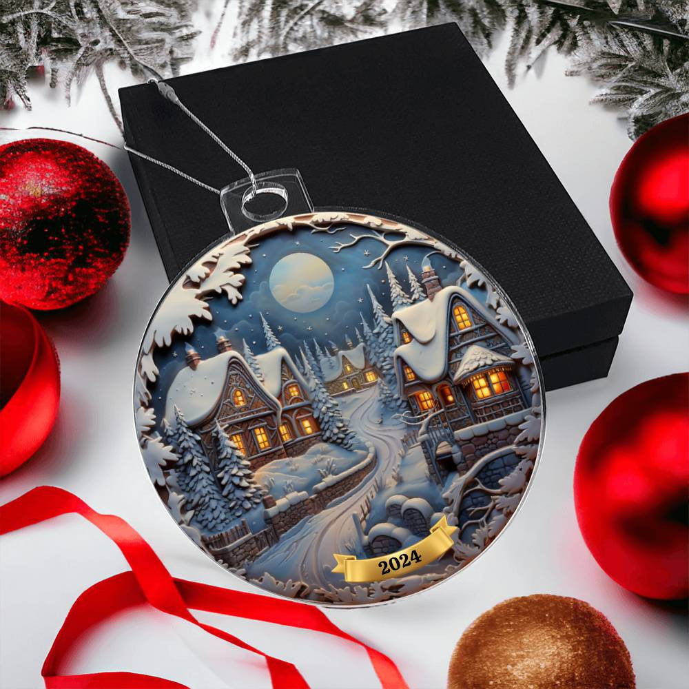 Winter Christmas Tree Ornament-[Heartfelt Family Gift]