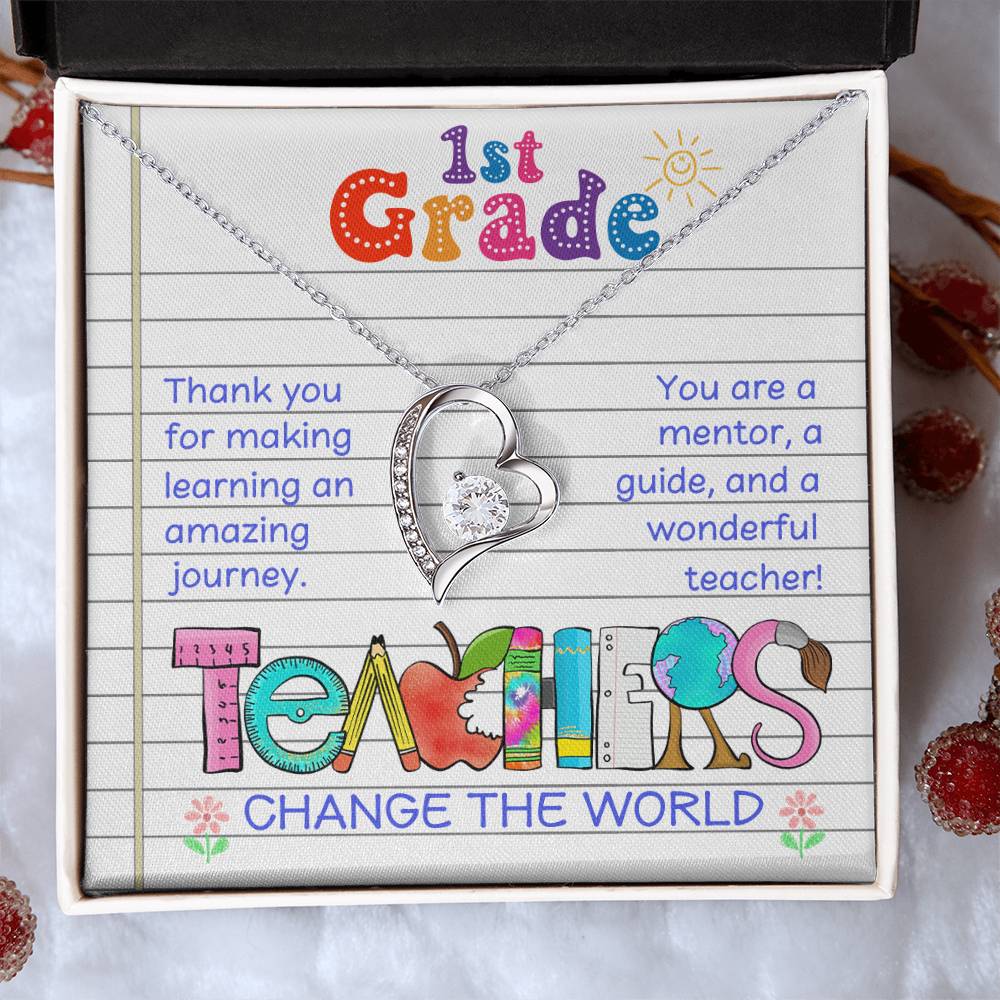 Teacher Thank You Necklace Gift
