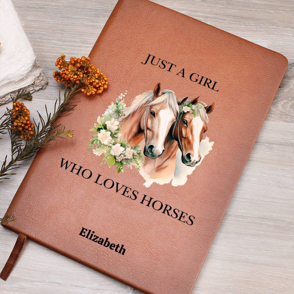 Just a Girl Who Loves Horses Personalized Journal-[Heartfelt Family Gift]