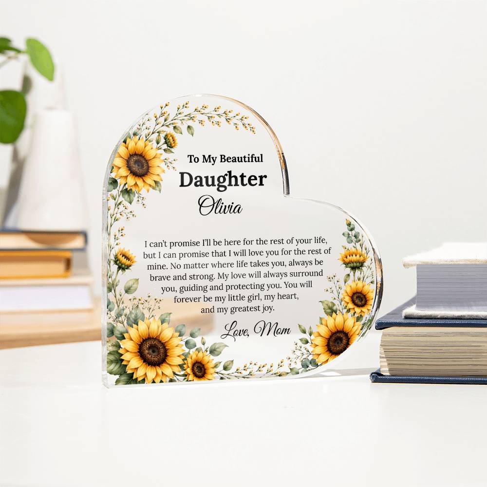 Personalized Daughter Heart Plaque