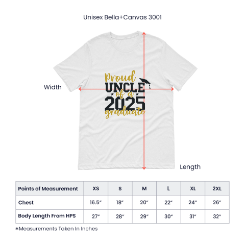 Proud Uncle of a 2025 Graduate T-Shirt-[Heartfelt Family Gift]