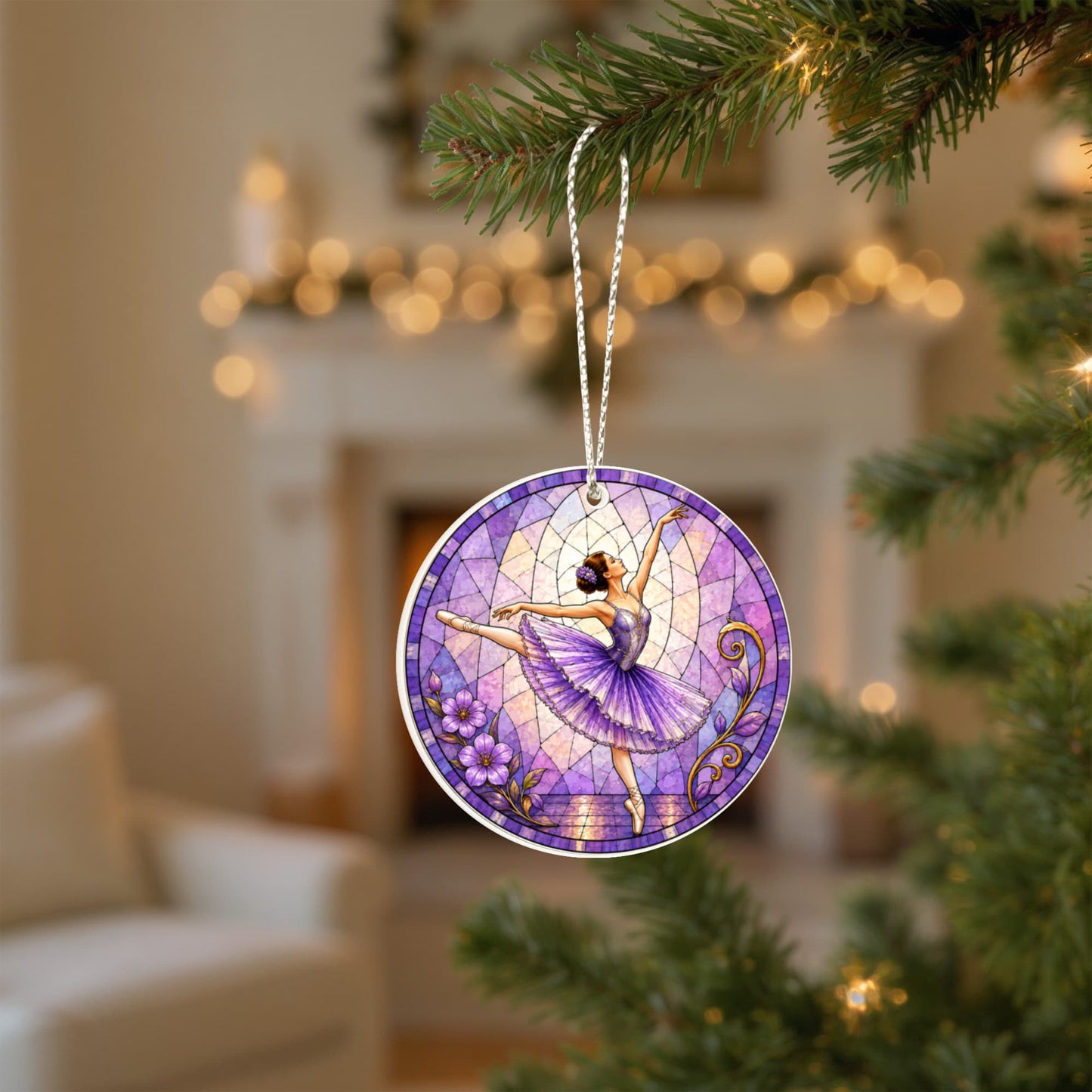 Ballerina Acrylic Christmas Ornaments
