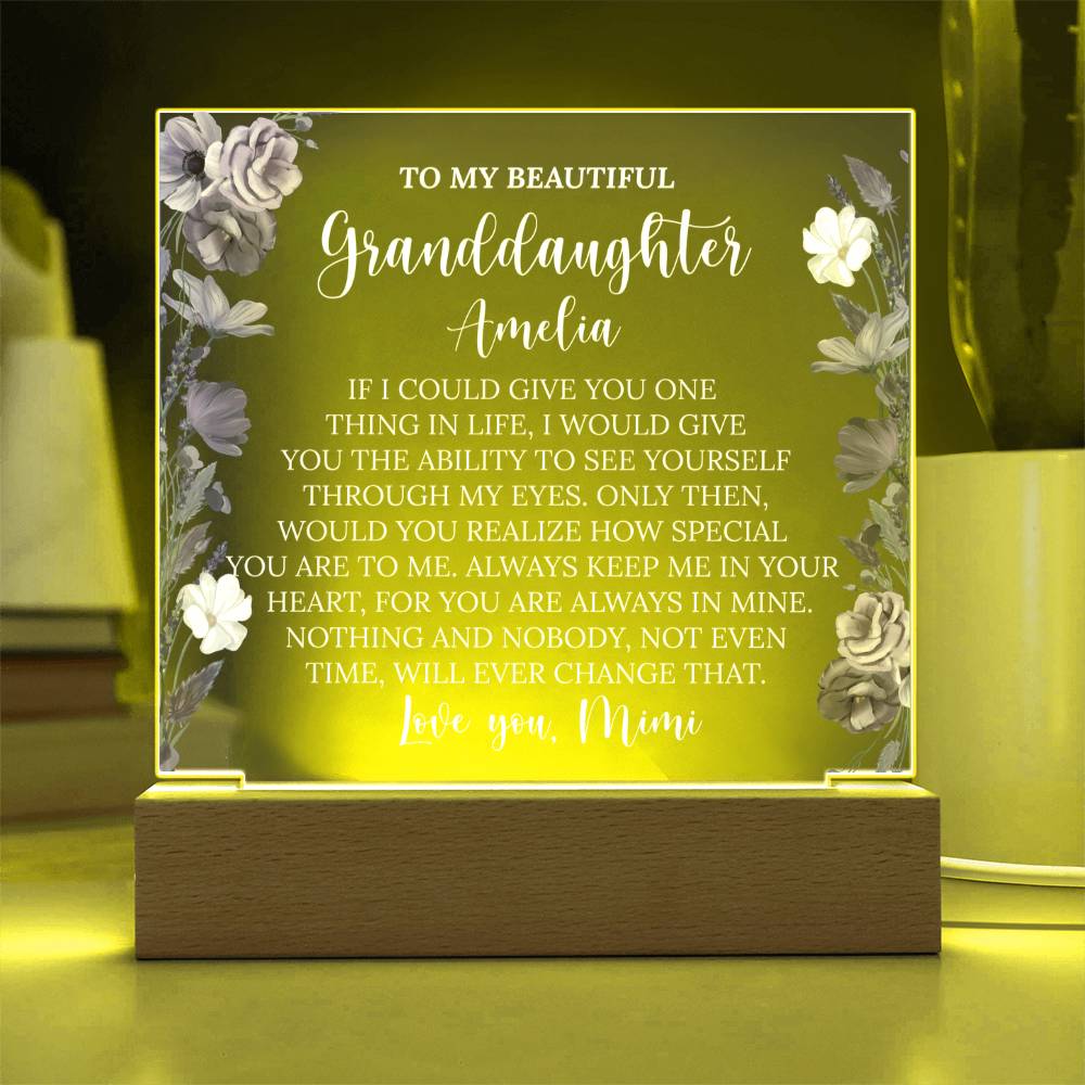 Personalized Granddaughter Acrylic Plaque