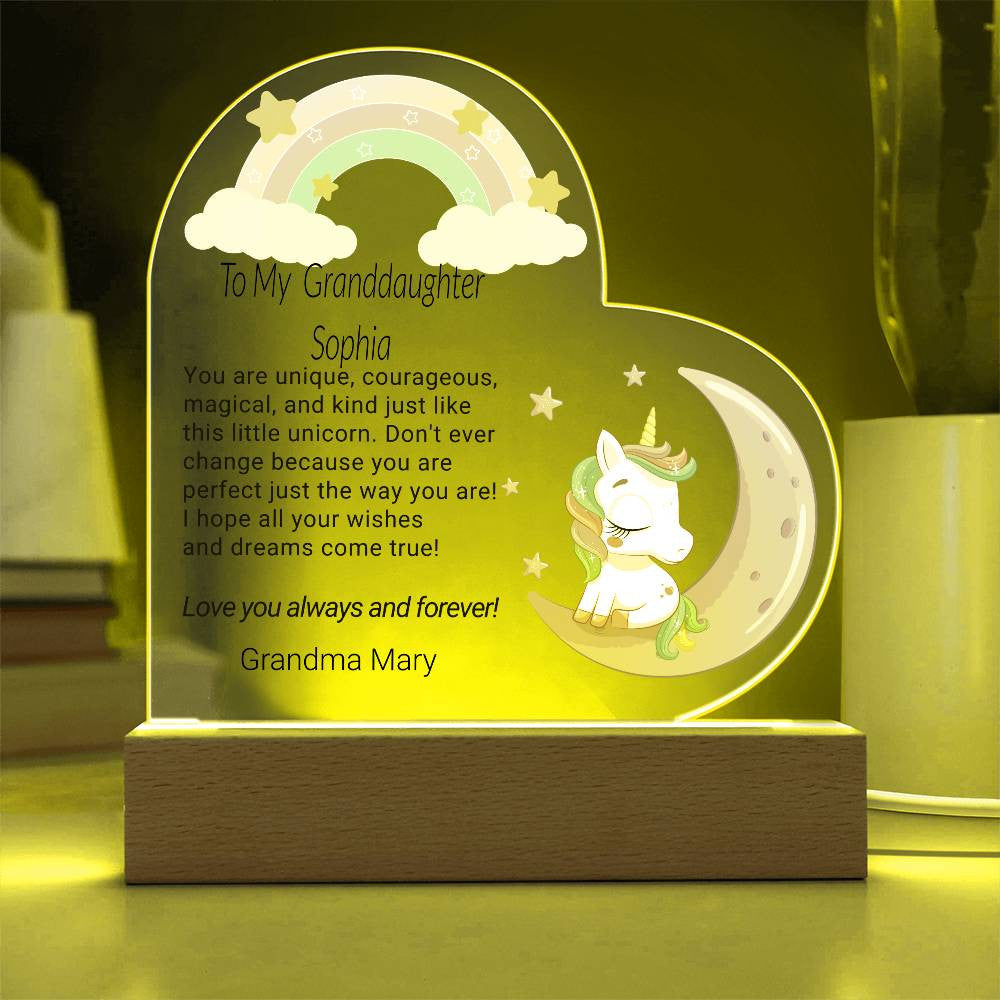 Personalized unicorn plaque led nightlight-[Heartfelt Family Gift]