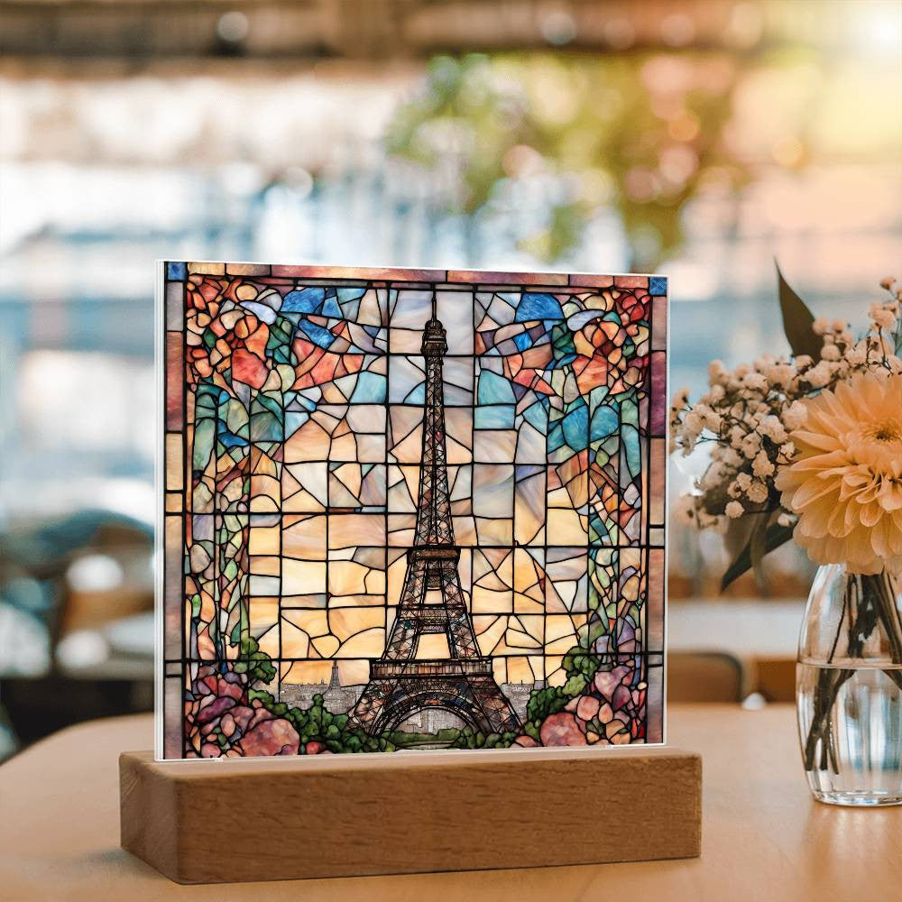 Eiffel Tower Paris Decor LED Acrylic Sign