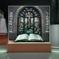 Christian Decor Holy Bible and Stained Glass Cross-[Heartfelt Family Gift]