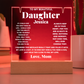 Daughter from Mom LED Acrylic Heart Necklace & Plaque Gift-[Heartfelt Family Gift]