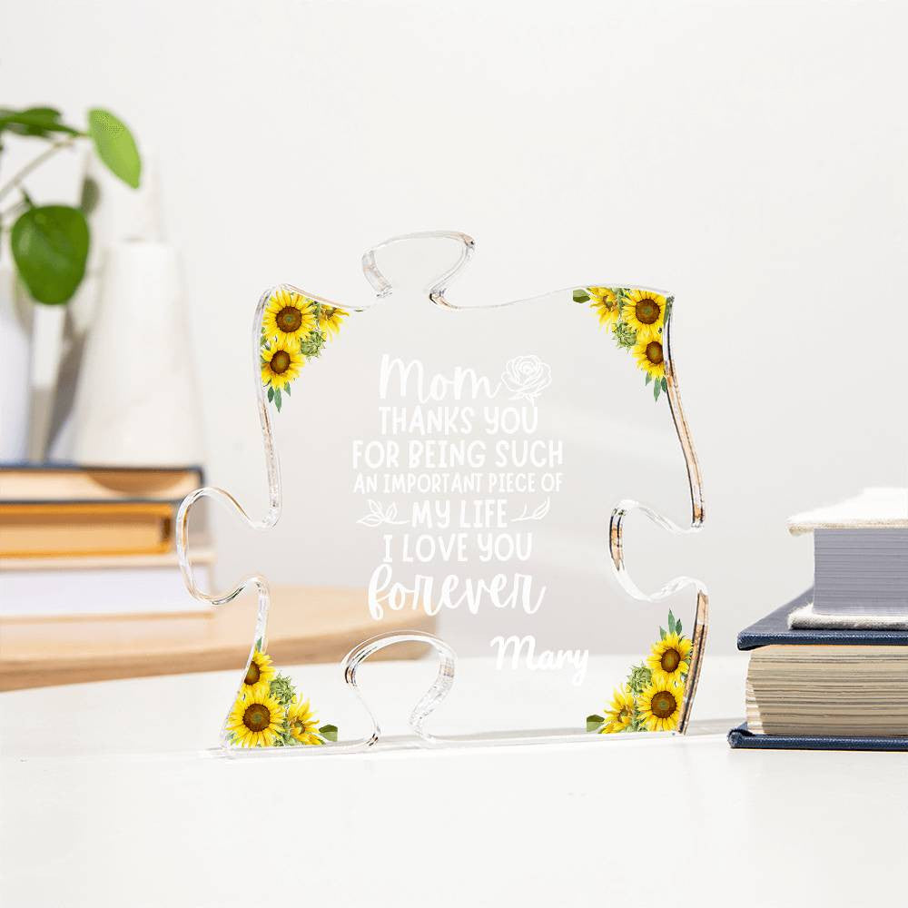 Mom Acrylic Puzzle Plaque-[Heartfelt Family Gift]