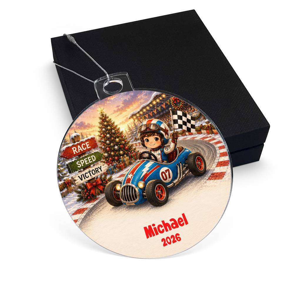 Race Car Christmas Ornament
