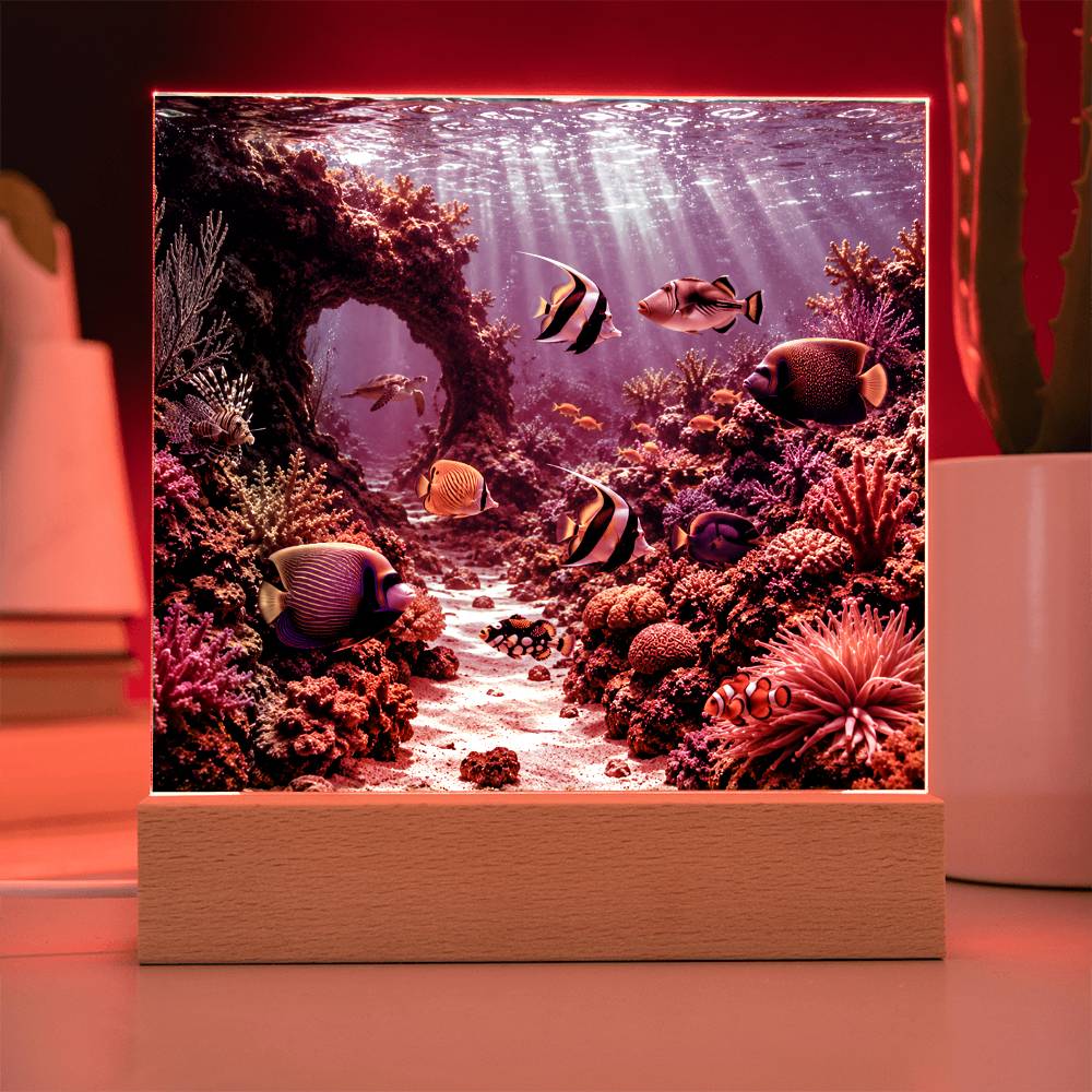 Underwater Coral Reef LED Acrylic Plaque