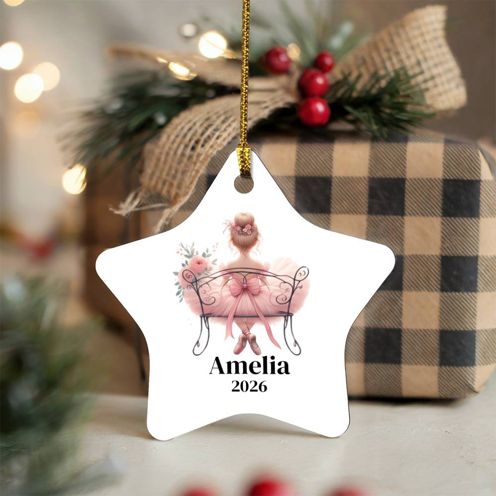 Ballerina Dance Recital Christmas Star Ornament