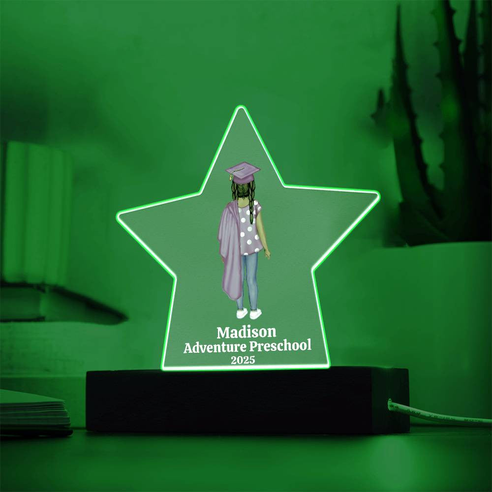 Preschool Graduation Star Plaque