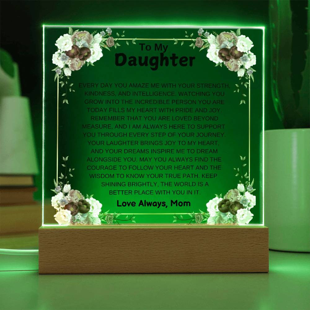 To My Daughter Plaque Gift-[Heartfelt Family Gift]