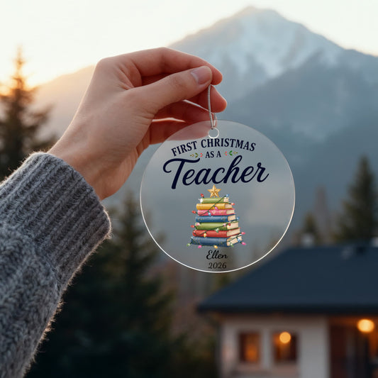 1st Christmas As A Teacher Ornament