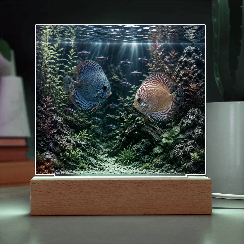 Virtual Discus Fish Aquarium Acrylic Plaque