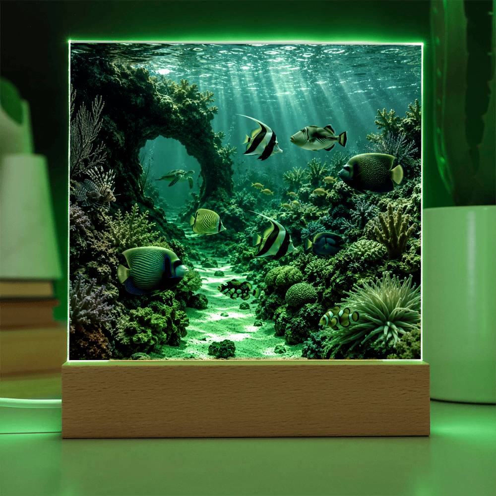 Underwater Coral Reef LED Acrylic Plaque