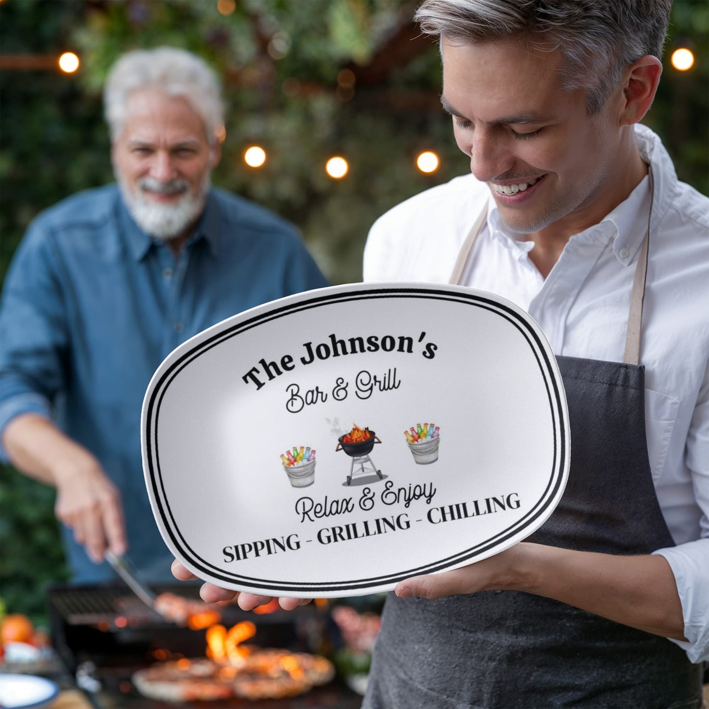 Personalized BBQ Grilling Plate 10”x14” Platter