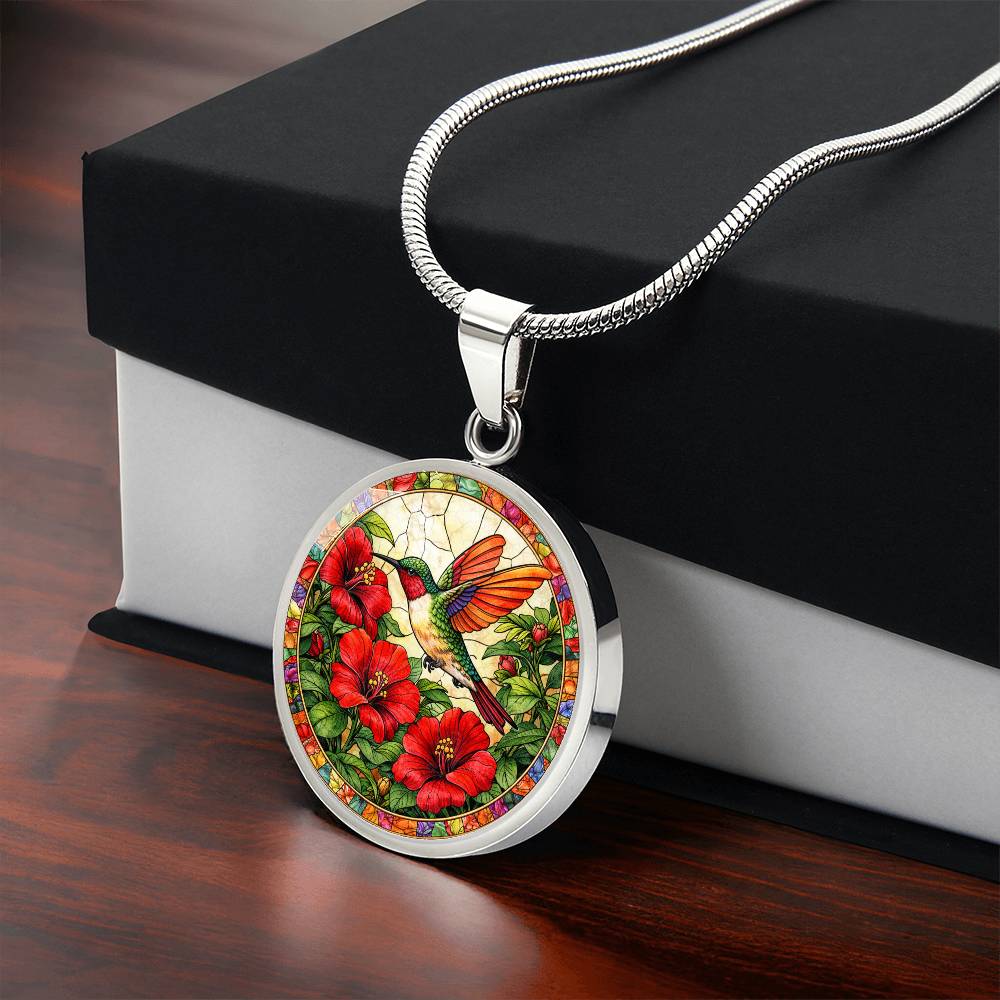 Hummingbird Necklace, Personalized Engraved Jewelry